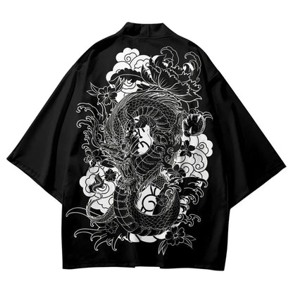 Japanese Anime Dragon 3D Print Kimono For Men And Women Street Retro Style Haori Loose Cardigan CosPlay  Beach Yukata Tops