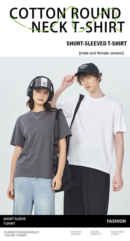Japanese Koi Harajuku Illustration Pattern T-Shirt Men Summer Casual T Shirt Soft Fashion Short Sleeve Loose Cotton Sportswear